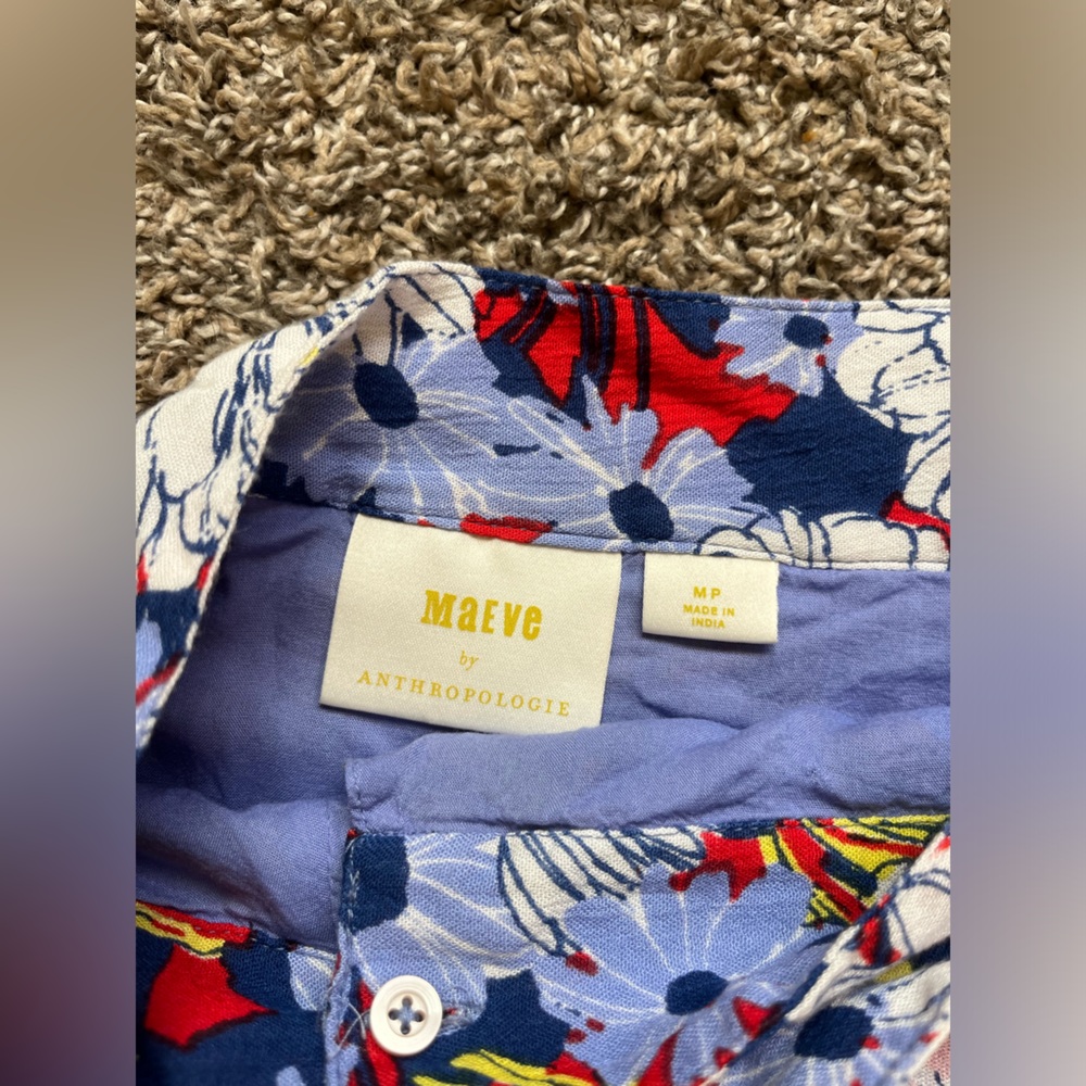 Maeve Anthropologie Sybil Wrap‎ Midi Skirt M Floral Ruffle Hem Lined Cottagecore - Picture 5 of 6